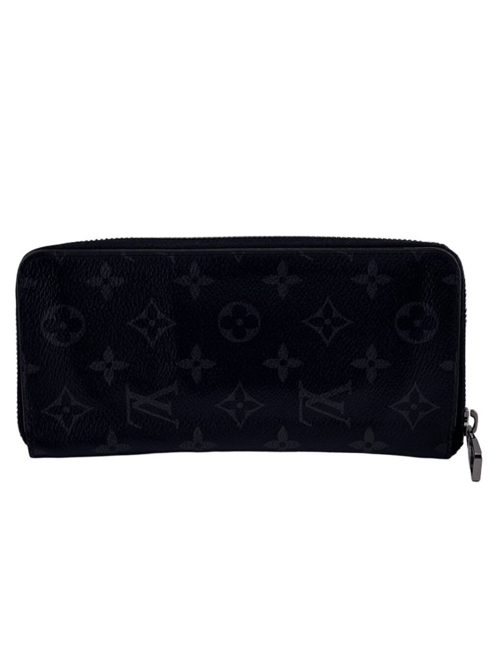 Louis Vuitton Zippy Wallet Vertical Monogram Eclipse Zip Around Black Gray